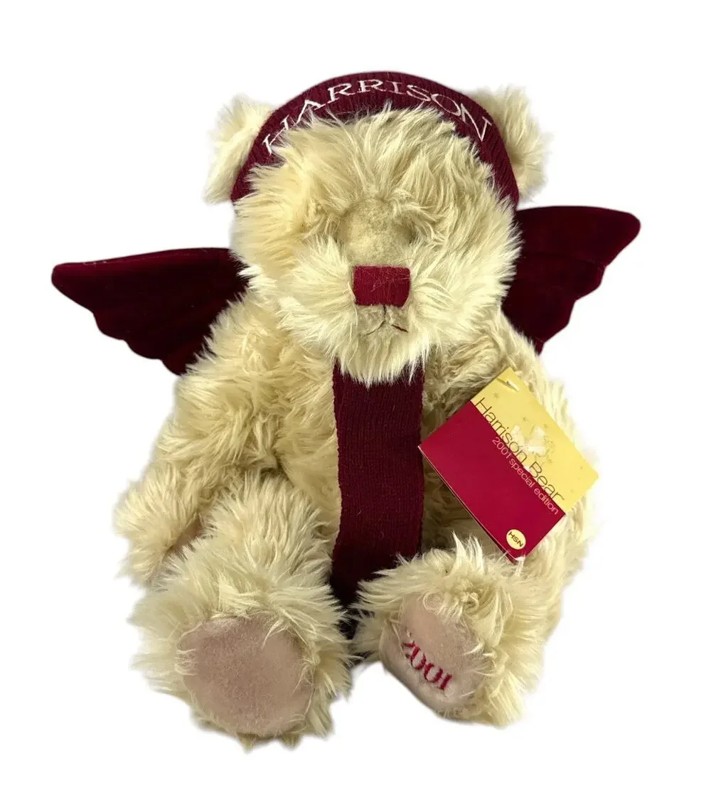 Ron Banafato Harrison Holiday Bear 2001 Special Edition Angel Wings Plush 15”
